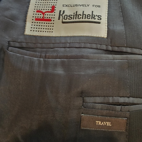 CANALI MEN'S SUIT JACKET BLACK CHEST SIZE 46 MADE IN ITALY 🇮🇹 - Picture 11 of 12